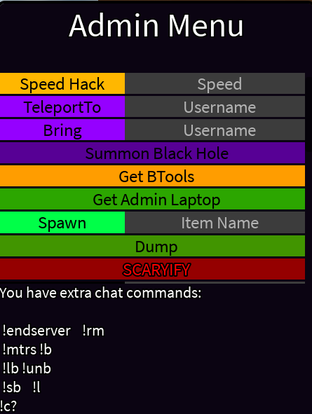 Admin Menu